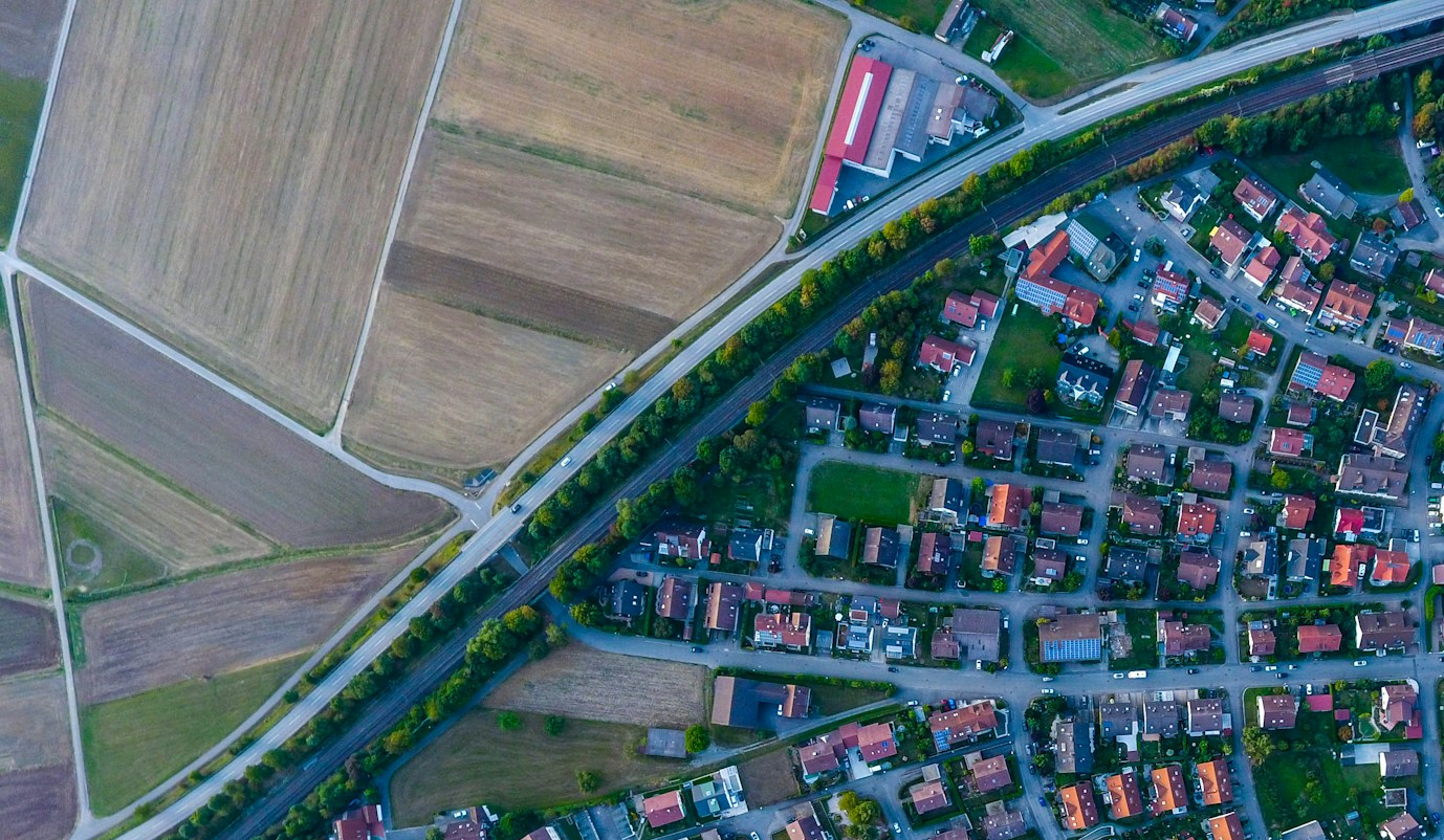 Suburbia from above.